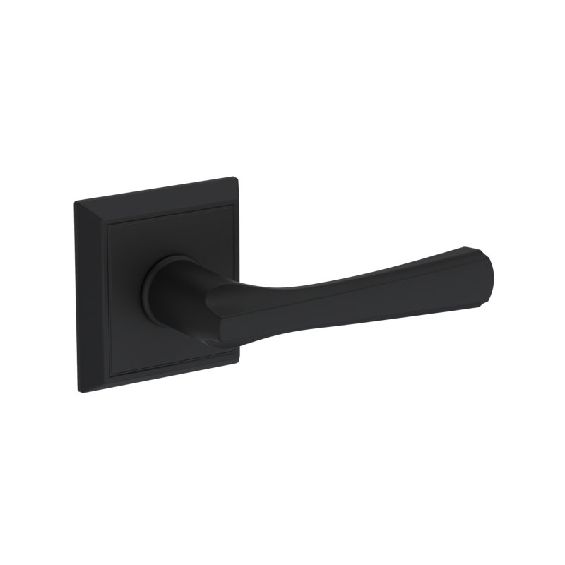Wyndcliff Half Dummy Lever with Chamfered Square Rose in Venetian Bronze, Matte Black