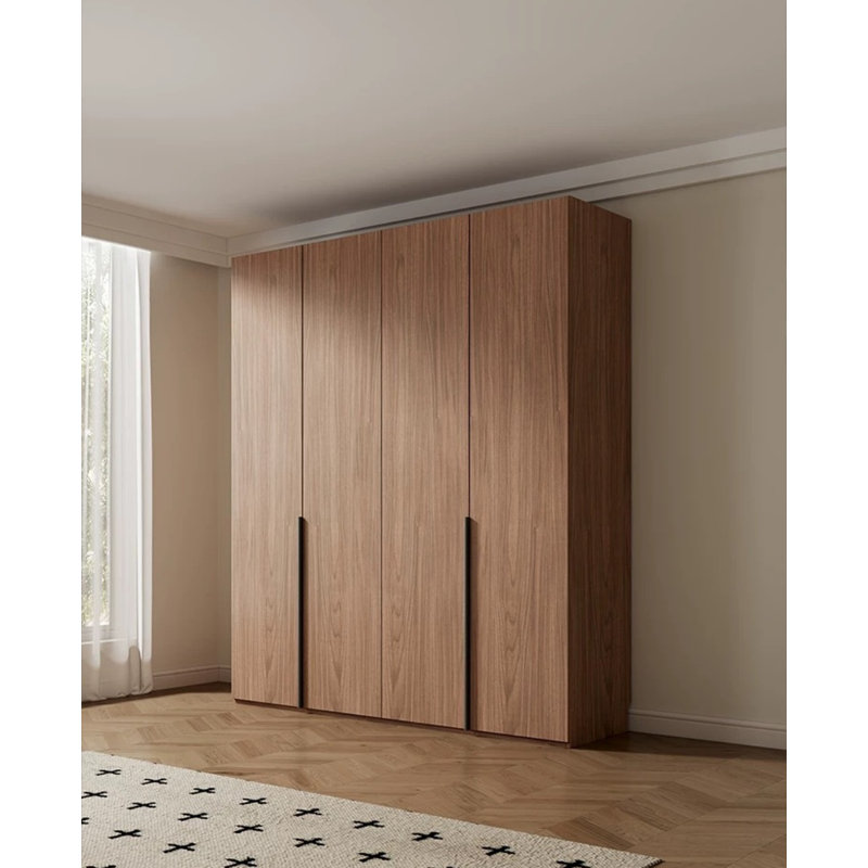 Armoire classique de couleur noyer simple, H 94,49 po x l 62,99 po x P 23,62 po