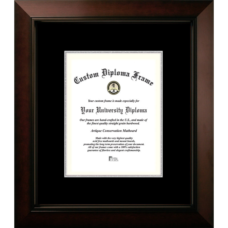 Cadre photo de tapis classiques, 11 po x 8,5 po, Noir / argent