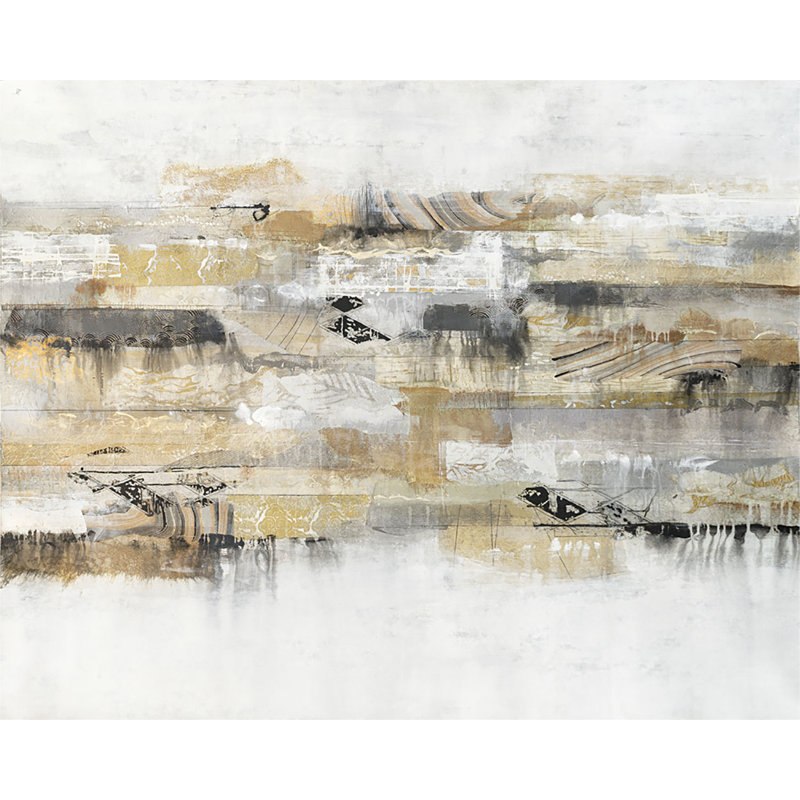 Golden Filagree Print by Jennifer Hollack Raboin, Stretched Canvas, 40" H x 50" W x 2" D