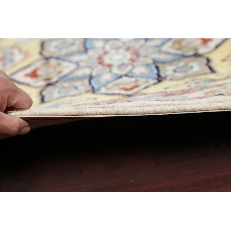 Palace Sized Light Blue Wool and Silk Oriental Rug 16x26