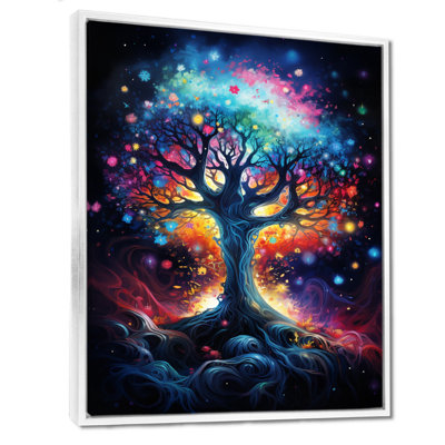 Magical Tree of Life Rainbow Color Blast - Art mural arbre