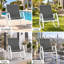 Chaise berçante d'extérieur Kozyard, chaise berçante de patio, structure en aluminium thermolaqué, tissu textilène respirant, ergonomique et résistant aux intempéries pour le porche, le jardin, le balcon, le bord de la piscine, gris-101140171