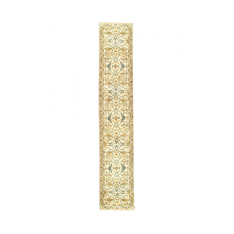 Fine Hand Knotted Oushak Runner 2'6" X 14'