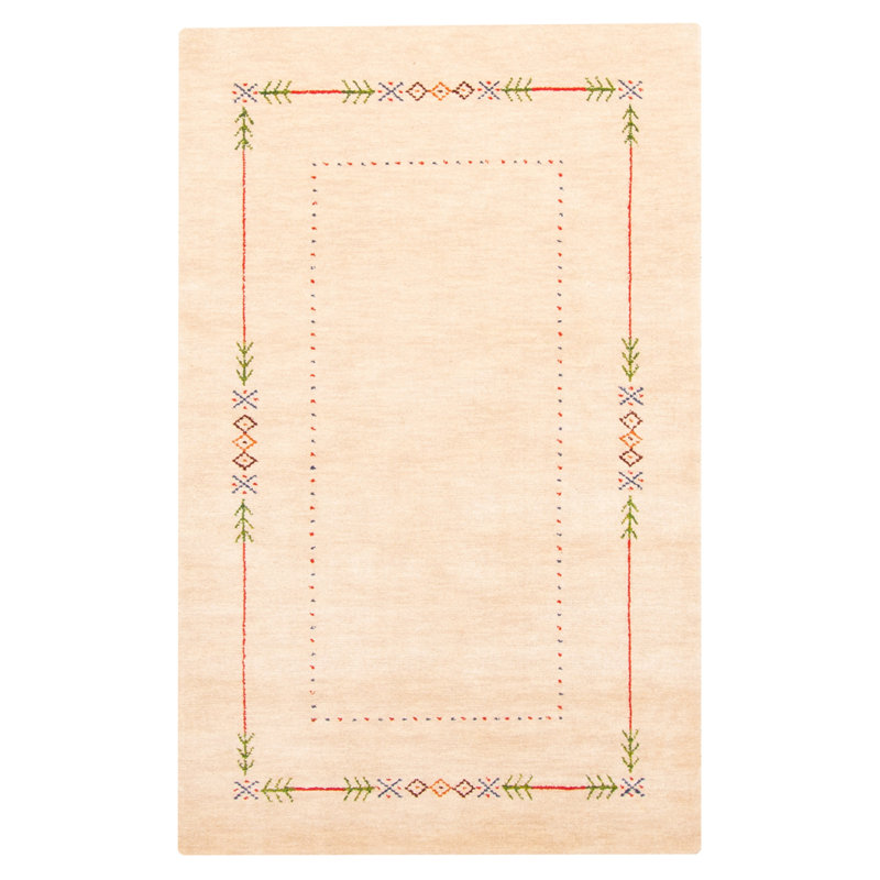 Tapis beige Kashkuli Gabbeh 3 pi 2 po x 5 pi 0 po