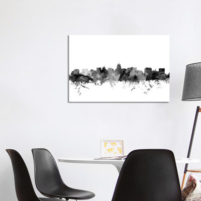 Madison, Wisconsin In Black & White by Michael Tompsett - Wrapped Canvas Gallery-Wrapped Canvas Giclée