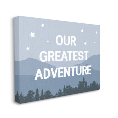 «Our Greatest Adventure», art mural sur bois ciel étoilé par Daphne Polselli