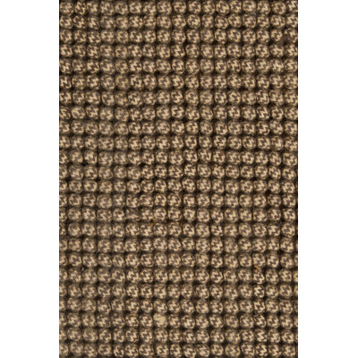 Tapis brun/beige en laine géométrique fait main à tissage plat Gilles