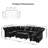 Bernel 130" Wide Chenille Modular Sectional with Ottoman-1615607
