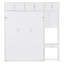 Grand lit escamotable avec bureau et rangement en MDF blanc