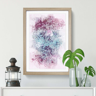 Pretty Flowers Abstract Art - Framed Print