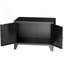 Enceinte en métal pour litière pour chat, table d'appoint moderne avec entrée latérale (noir)