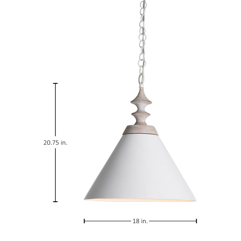 Luminaire suspendu conique à 1 lumière Tafa