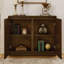 Armoire de rangement Mid-Century moderne en forme de V, buffet avec beaucoup d'espace, conception étroite pour une utilisation polyvalente dans le salon, l'entrée, le couloir, la cuisine et le bar à café-163360699