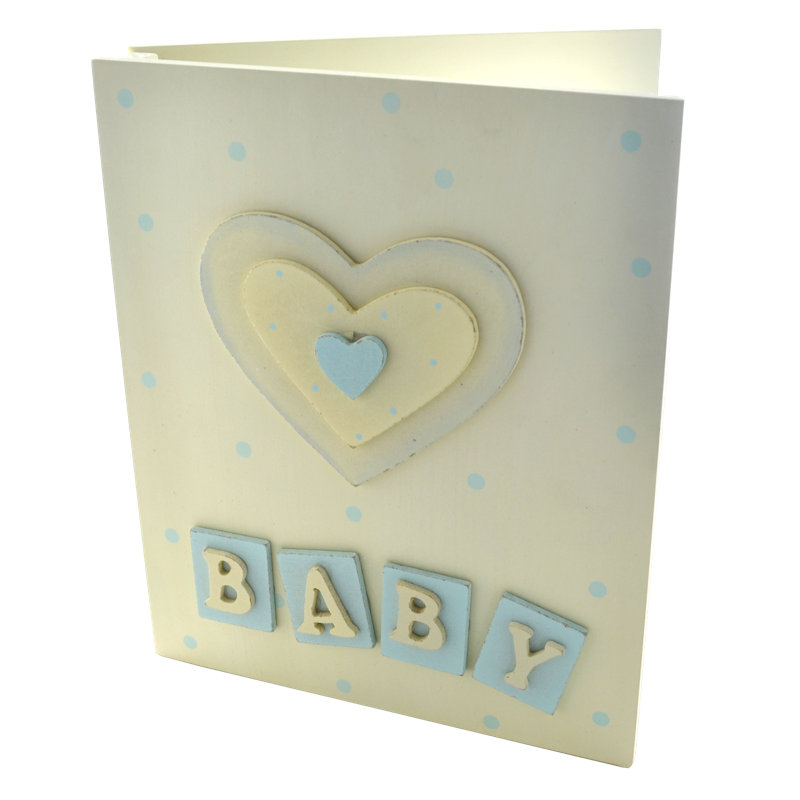 Manufactured Wood People Album, Cream/Blue