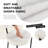 Sherpa Fabric Upholstered Dining Chairs Set With Backrest For Dining Room, Kitchen, Living Room, Includes 8 Chairs-1493605391