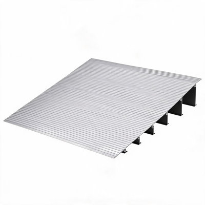 Rampe de seuil de porte surélevée de 12,7 cm (5 po) – Portable, conception télescopique réglable, surface antidérapante, capacité de charge de 363 kg (800 lb), levage en douceur, sécurité accrue