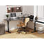 Bureau pour travailler debout en forme de L à hauteur réglable de 63 po Mickail-805295032