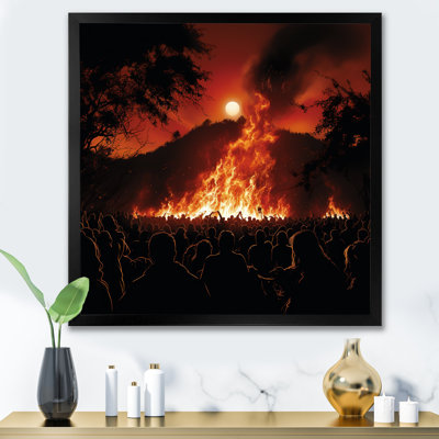 «Judaism Bonfire Blaze Friery Wilderness Luminescence III», reproduction sur toile