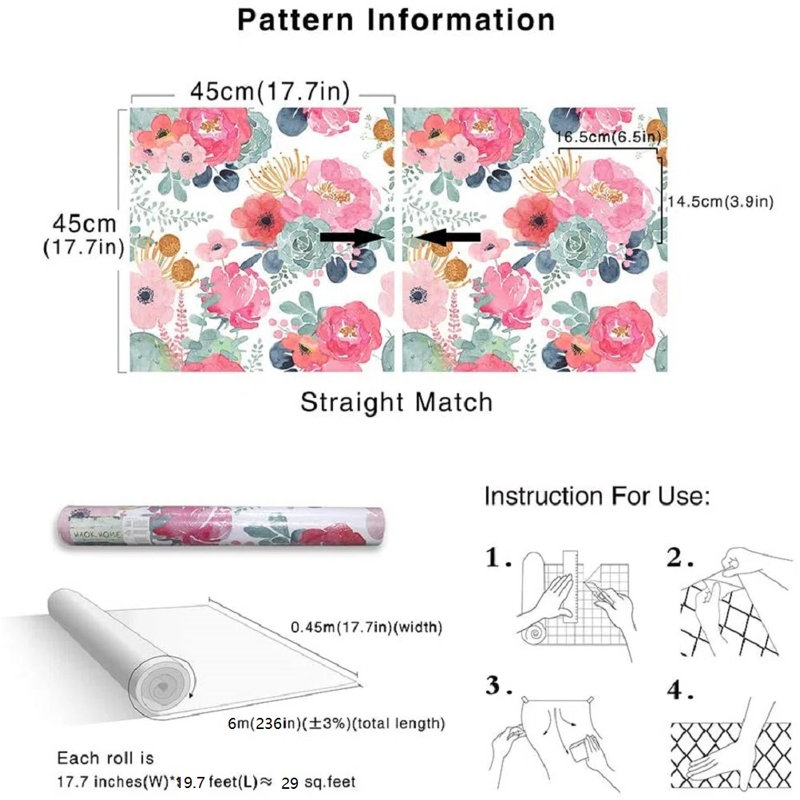 Rouleau de papier peint texturé auto-adhésif L 19,7 pi x l 17,7 po Vania