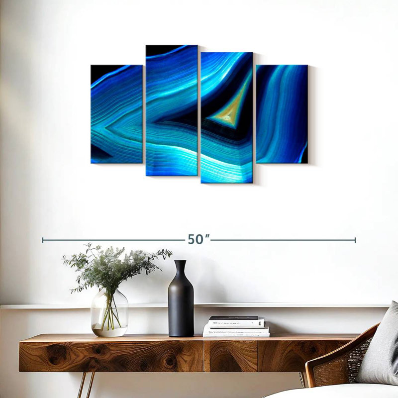 Alvord Cut Blue Agate Crystal, 22" H x 36" W