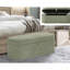Élégant banc de rangement 1 pièce avec compartiment caché spacieux, cadre en bois et revêtement pour chambre à coucher avec siège rembourré moderne, espaces de vie en tissu