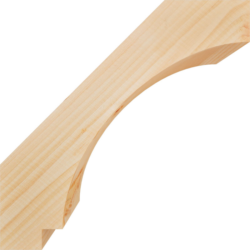 Attelle impériale du genou, Sapin de Douglas, Lisse, H 16 po x l 5,5 po x P 16 po