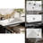 30" Modern Bathroom Vanity With Ceramic Sink And Frosted Tempered Glass-39038801