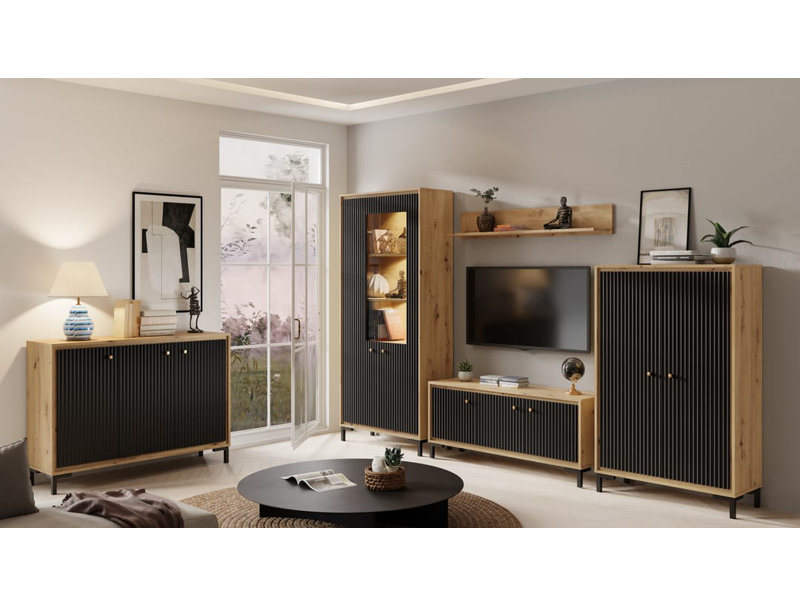Vasilikos 2 Door Wardrobe, Black
