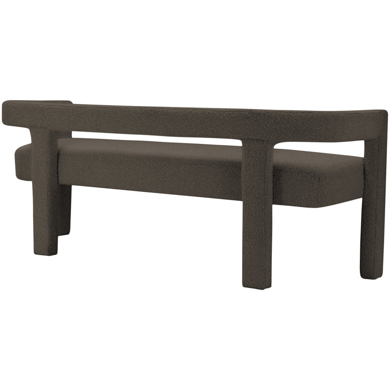 Cedernier Upholstered Boucle Bench, Brown