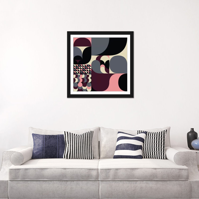« feutre », impression sur toile, H 24 po x l 24 po x P 1 po, Papier d'art encadré noir, Blanc