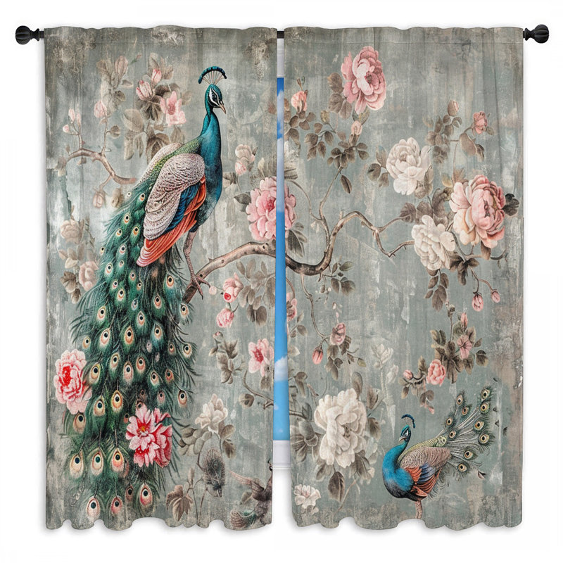 Paire de rideaux obscurcissant en polyester Roynell, L 40 po x L 61 po