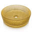 Lavabo de salle de bain rond en verre texturé 14 po Scotch - Collection Timeless-128513469-128042368