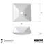 Acrylique blanc mat 16 po Karran Quattro Lavabo vasque de salle de bain carré avec robinet et drain-74855741-74855742