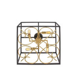 Scroll 4 - Light 14" Caged Square / Rectangle Flush Mount