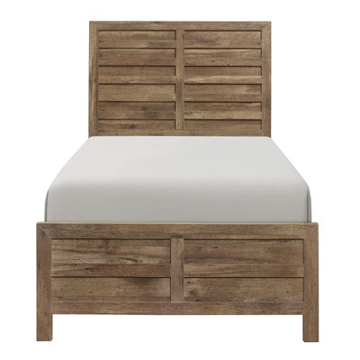 Mobilier de chambre à coucher en bois de style rustique patiné avec finition de pin vieilli 1pc