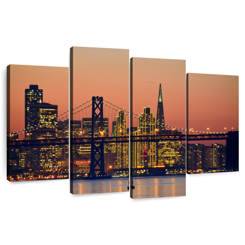 Sireci Vibrant San Francisco Skyline, 42"H x 68"W