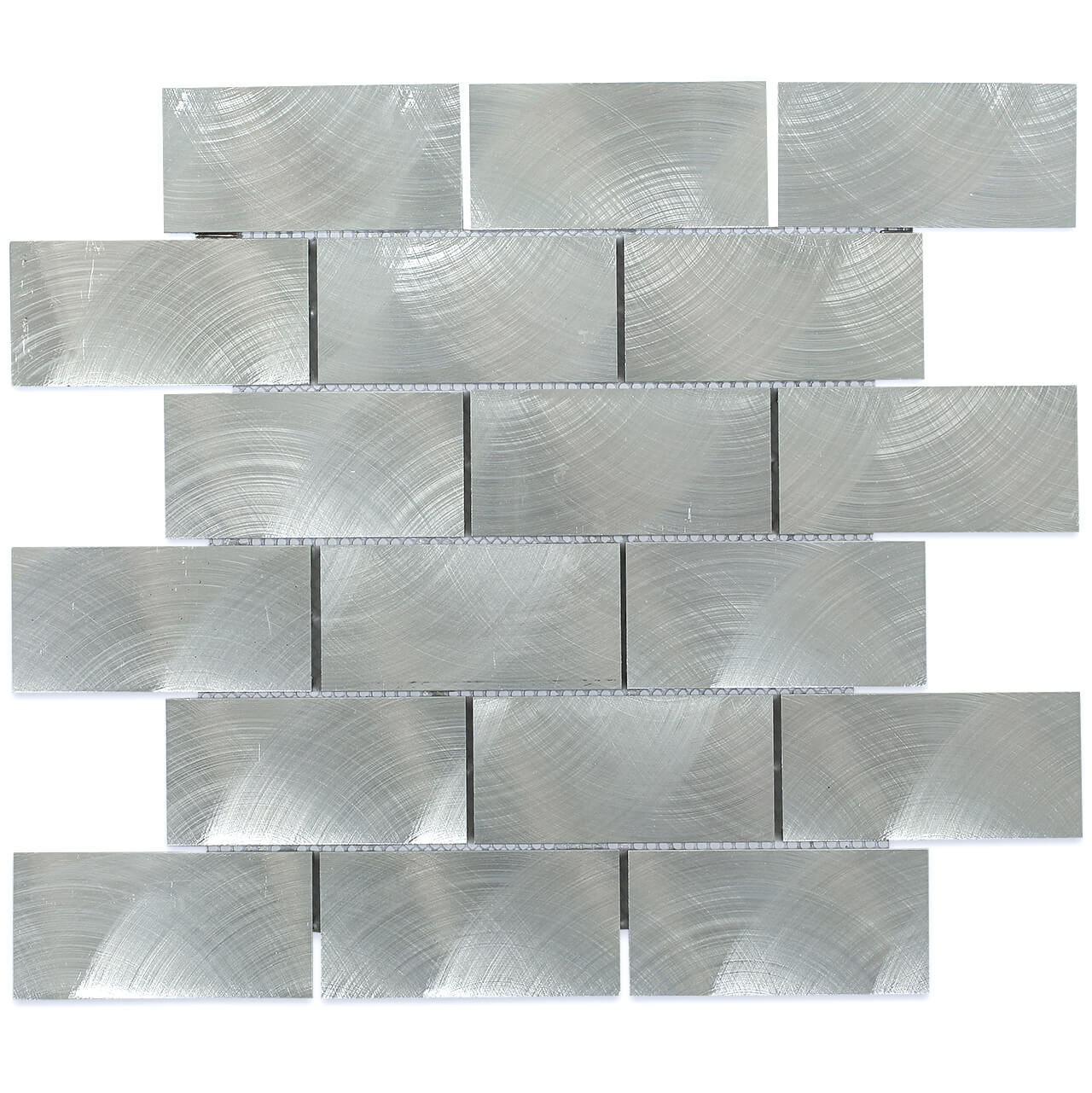 Ivy Hill Tile Urban 2" x 4" Aluminum Brick Joint Mosaic Wall Tile ...