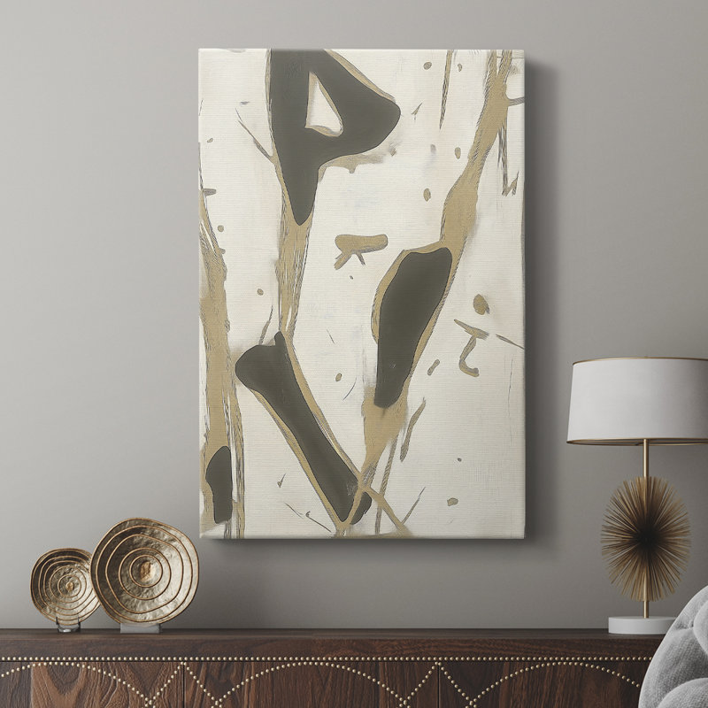 Toile tendue avec châssis abstrait LIX Gallery - prêt à être accroché , H 36 po x l 24 po