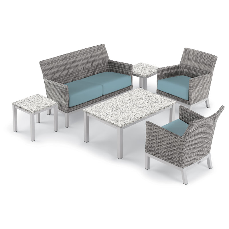Argento and Travira Outdoor Conversation Set, Ice Blue