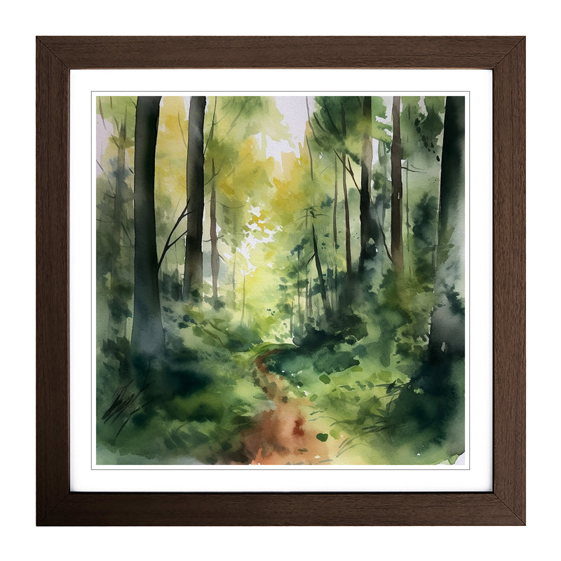 Single Picture Frame Print on Wood, Walnut