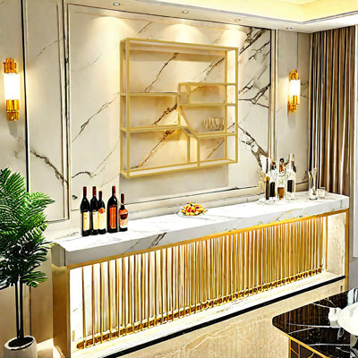 Creative industrial style wall mounted wine rack