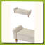 Banc de rangement avec repose-pieds