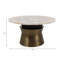Table basse moderne avec plateau en agate avec base en métal Ernstfried