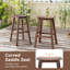  Ensemble 3 pièces de table de bar et de chaises en PEHD pour 2 personnes avec repose-pieds pour piscine de jardin-876399337