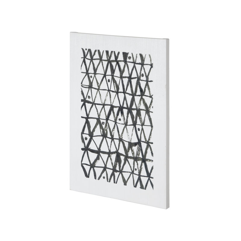 Triangles a Hand Embelished Textured Canvas, 38" H x 26" W x 1.5" D