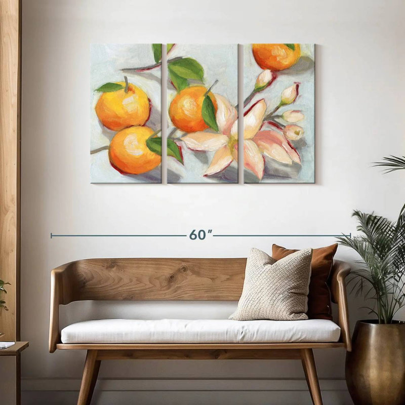 Yarlin Tangerine Blossoms I, 28" H x 45" W