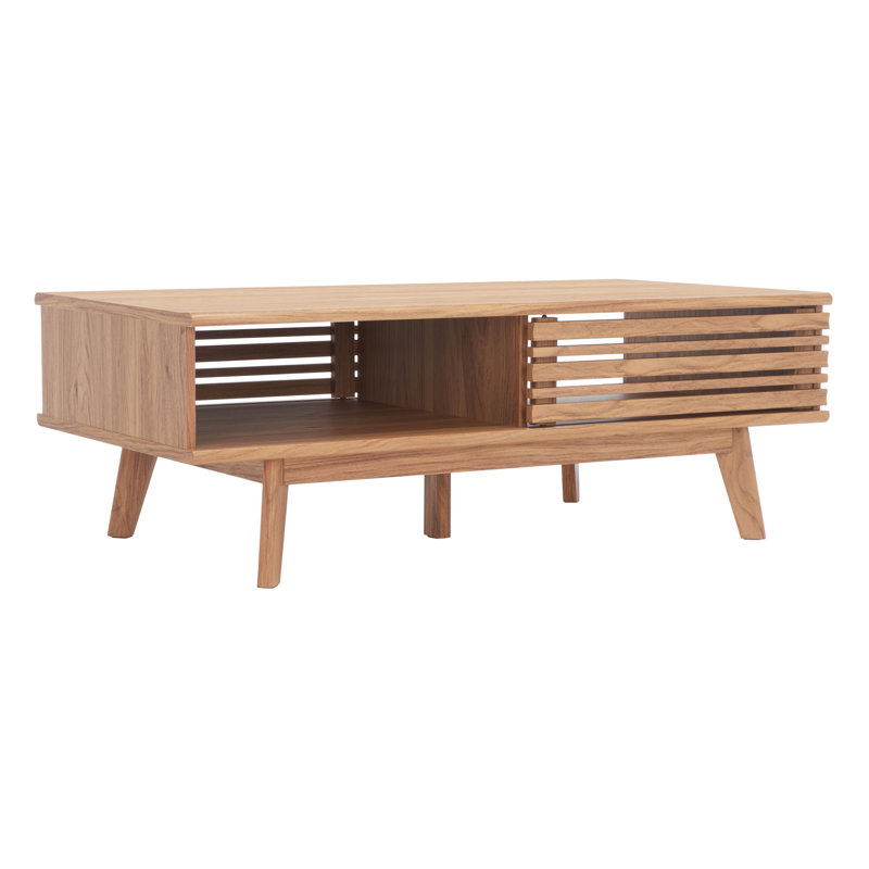 Table basse avec rangement Jernej, Chêne