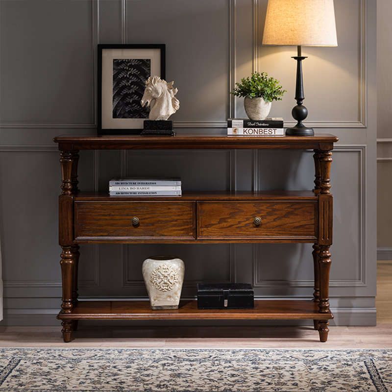 Solid Wood Rectangular Entryway Cabinet, 34.65" H x 55.12" W x 13.78" D, Brown