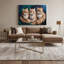 «Cats Exotic Shorthair», art mural sur toile grise